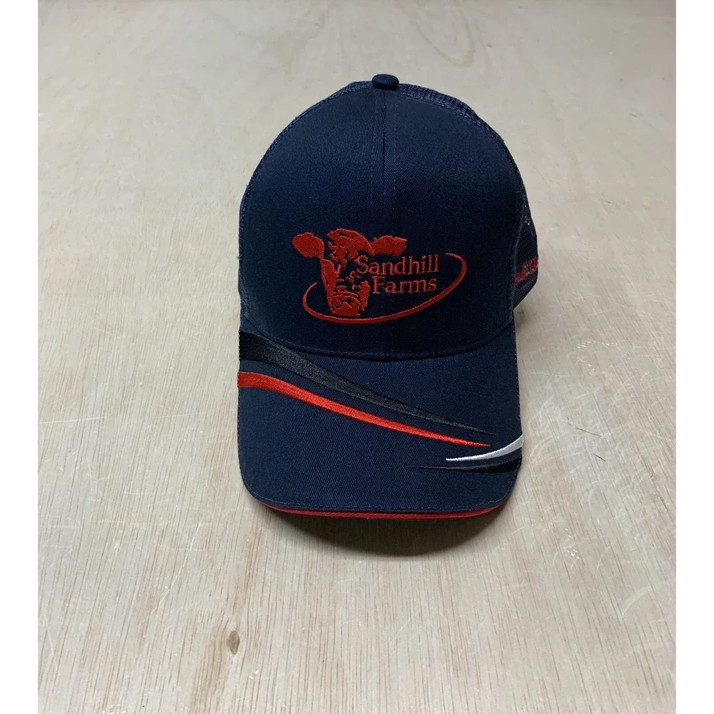 Sandhill Baseball Blue & Red Adjustable Cap Golf Baseball Mesh Trucker Hat‎